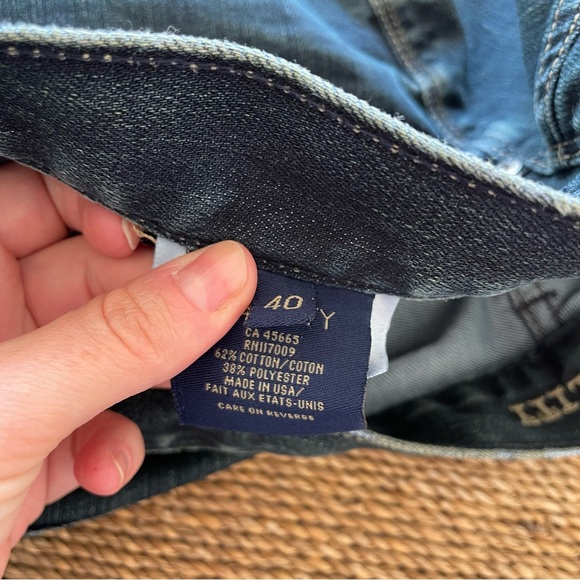 Fidelity Denim 5011 Blue Sabbath Rise Relaxed Straight Fit Jeans Size 40 - Picture 8 of 12